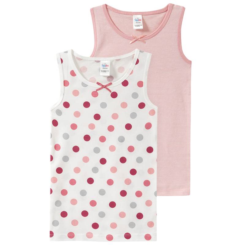 2 Mädchen Unterhemden mit Punkte-Allover von Topolino