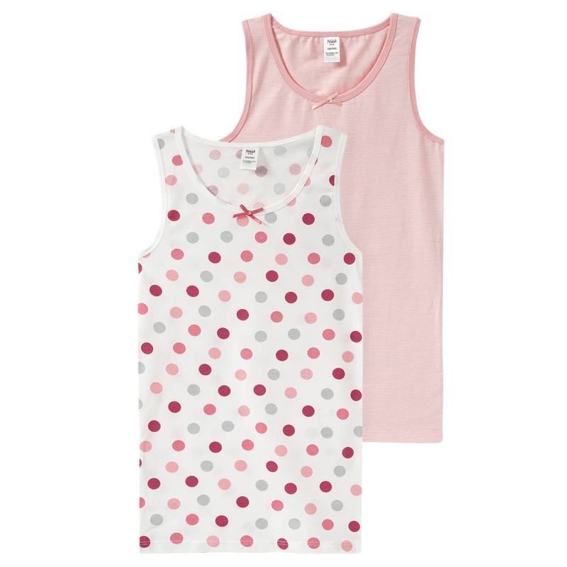 2 Mädchen Unterhemden mit Punkte-Allover von Topolino