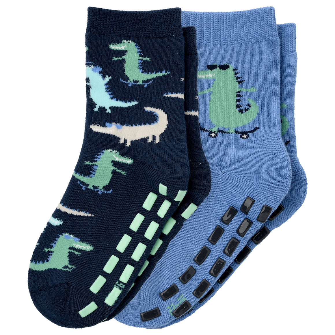2 Paar Jungen Stoppersocken mit Krokodilen 2 Paar Jungen Stoppersocken mit Krokodilen von Topolino