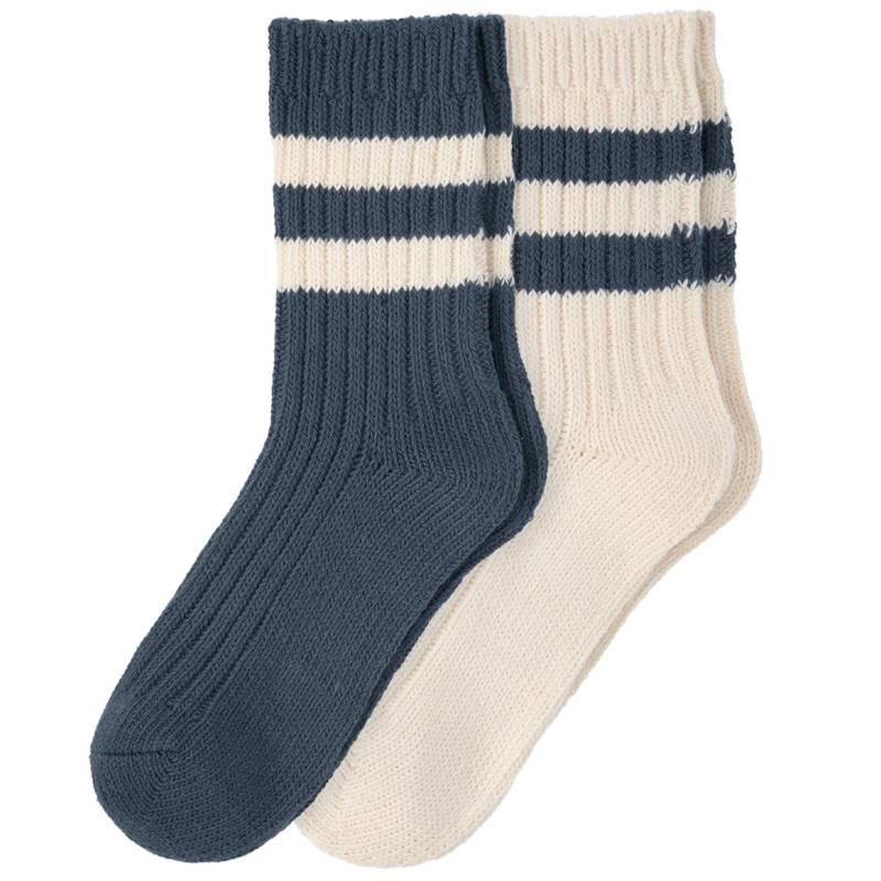2 Paar Jungen Stricksocken mit Streifen von Topolino
