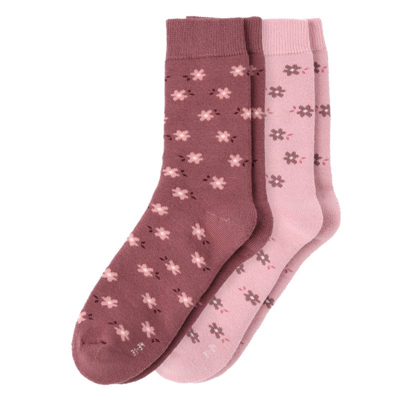 2 Paar Mädchen Frottee-Socken mit Blümchen von Topolino