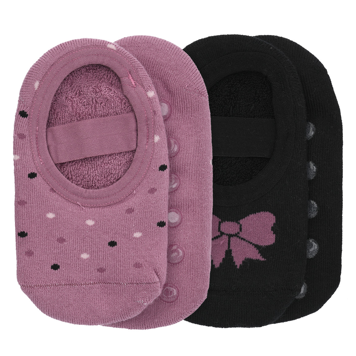 2 Paar Mädchen Stoppersocken mit Gummizug von Topolino