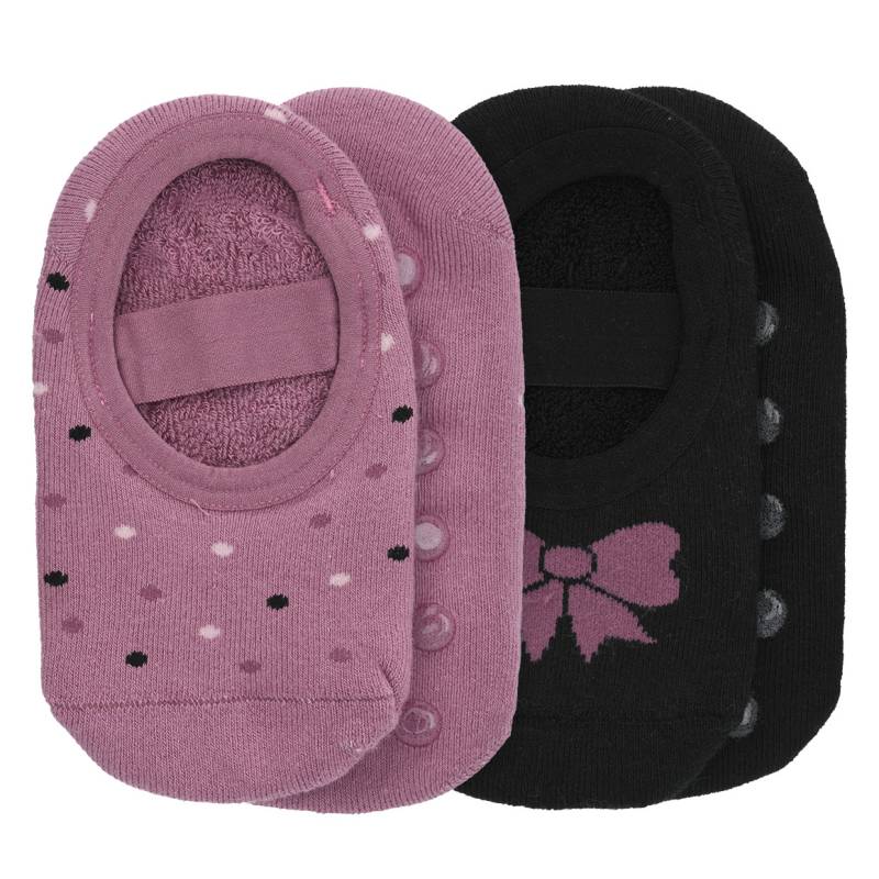 2 Paar Mädchen Stoppersocken mit Gummizug von Topolino