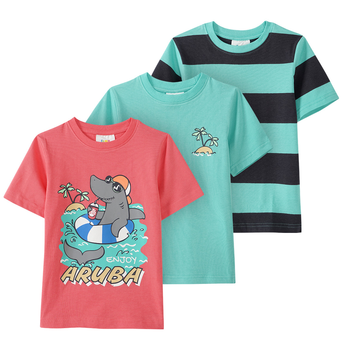 3 Jungen T-Shirts in verschiedenen Dessins von Topolino