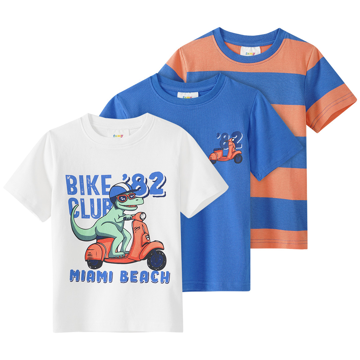 3 Jungen T-Shirts in verschiedenen Dessins von Topolino