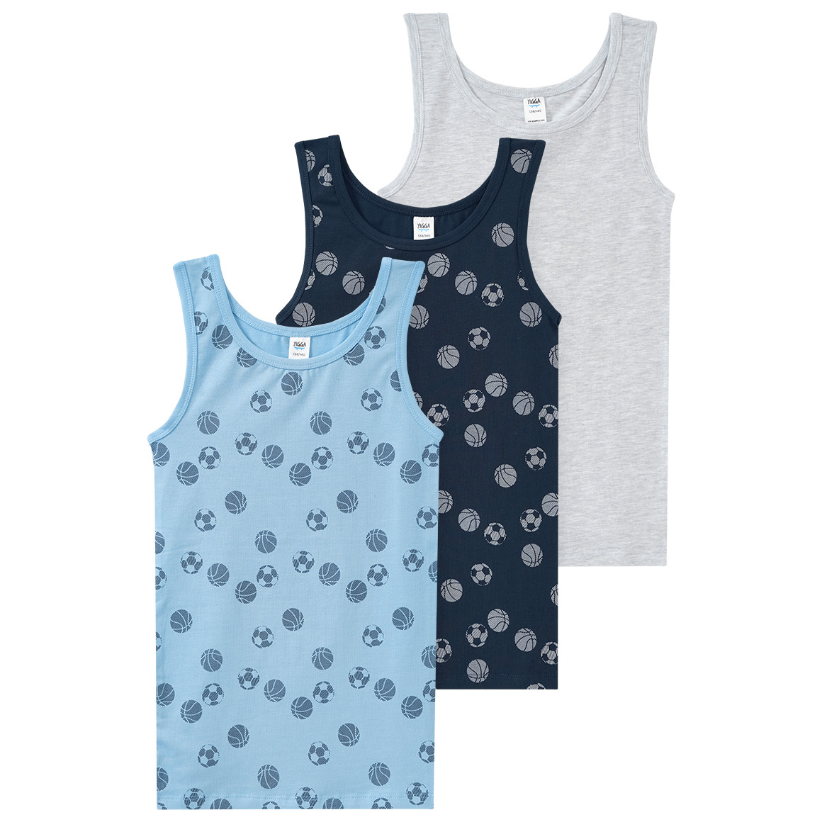 3 Jungen Unterhemden in verschiedenen Dessins von Topolino