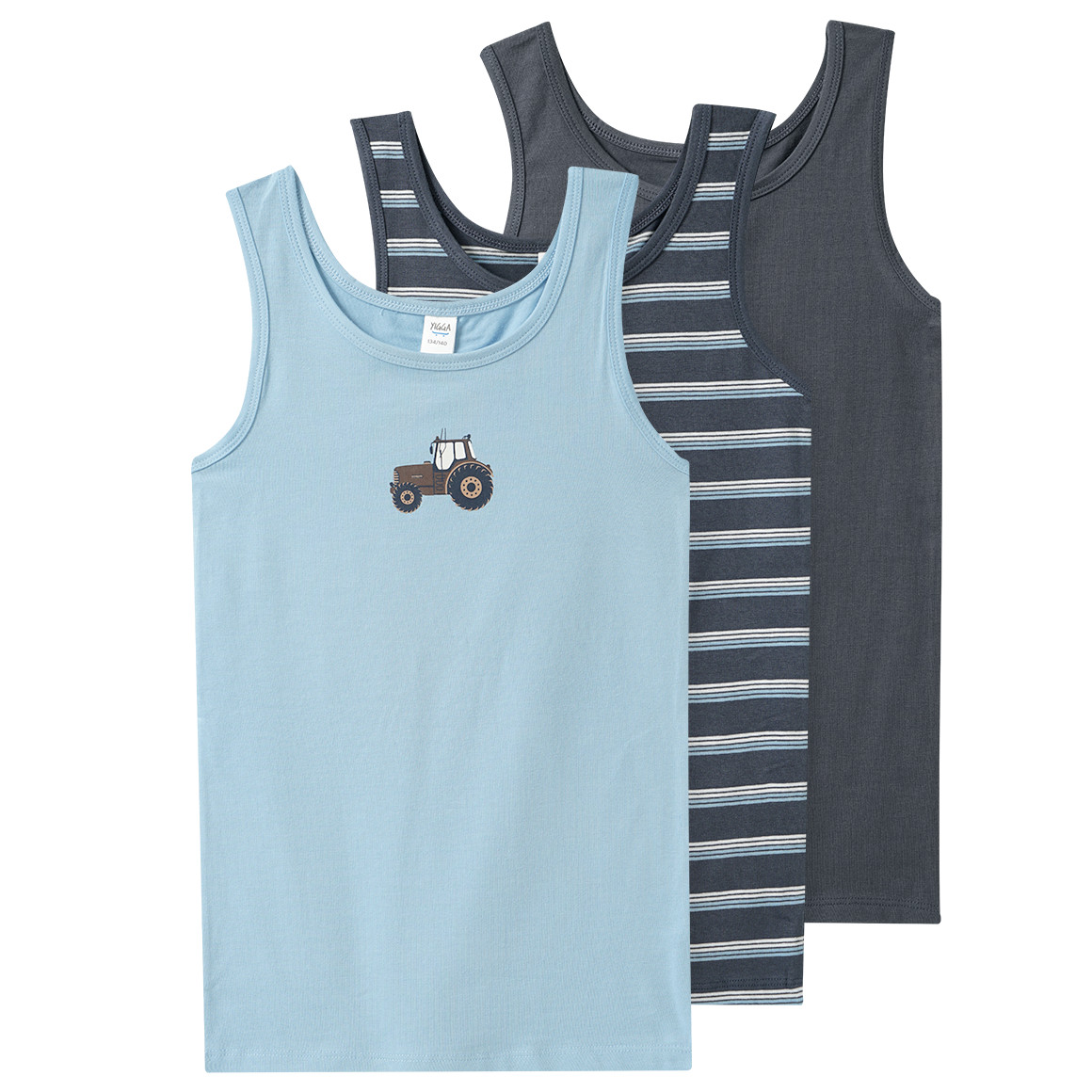 3 Jungen Unterhemden mit Bio-Baumwolle von Topolino