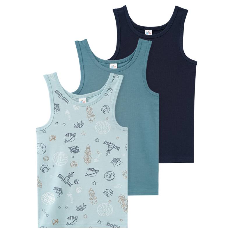 3 Jungen Unterhemden mit Bio-Baumwolle von Topolino