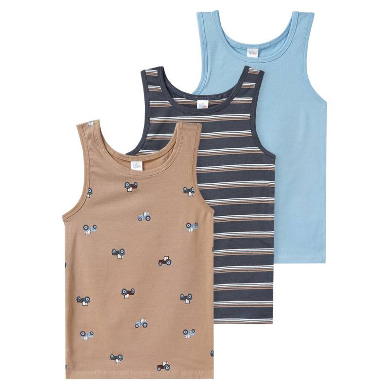 3 Jungen Unterhemden mit Bio-Baumwolle von Topolino