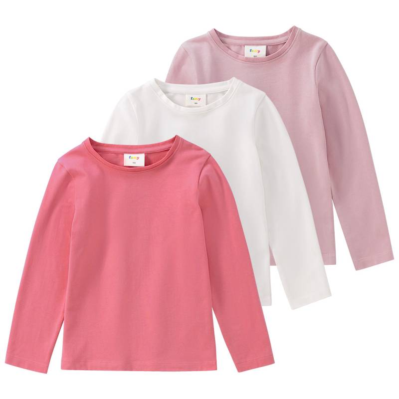 3 Mädchen Langarmshirts in Unifarben von Topolino