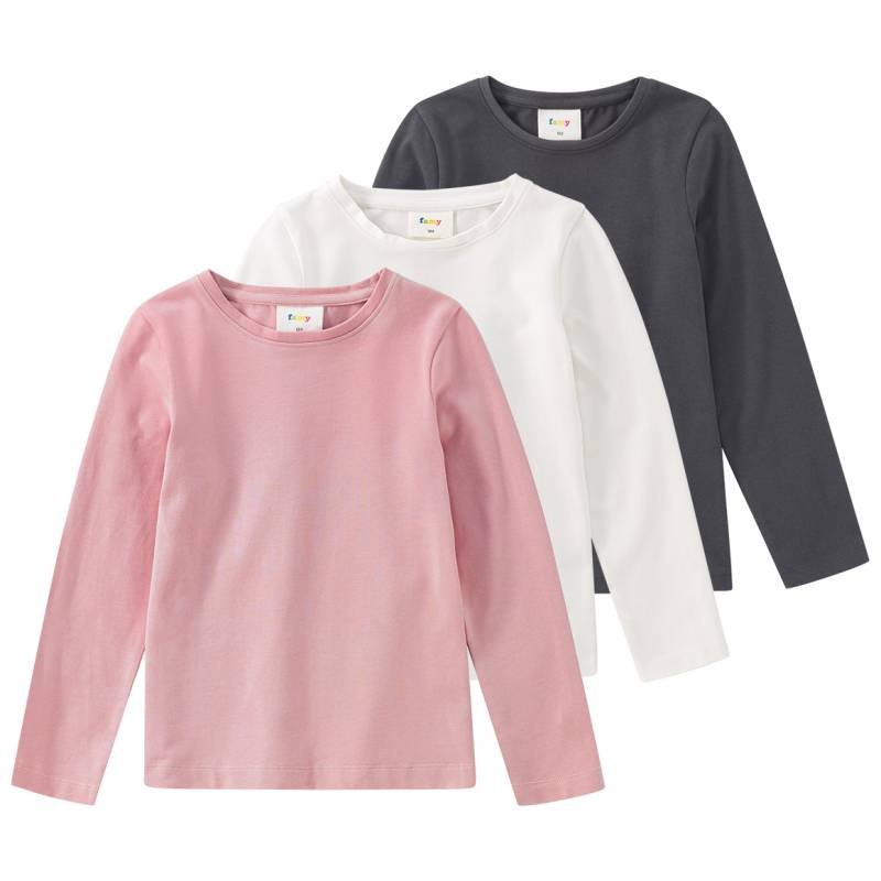 3 Mädchen Langarmshirts in Unifarben von Topolino