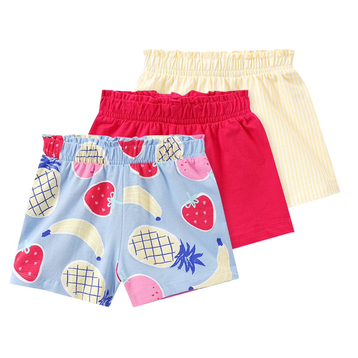 3 Mädchen Shorts mit bunten Motiven von Topolino