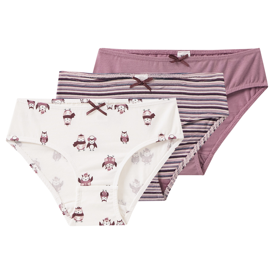 3 Mädchen Slips in verschiedenen Dessins von Topolino