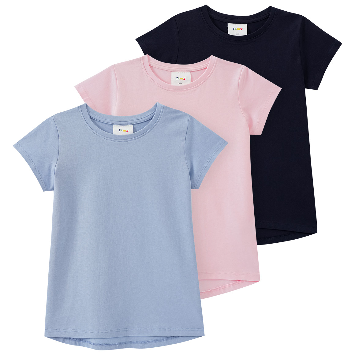 3 Mädchen T-Shirts im Basic-Look von Topolino