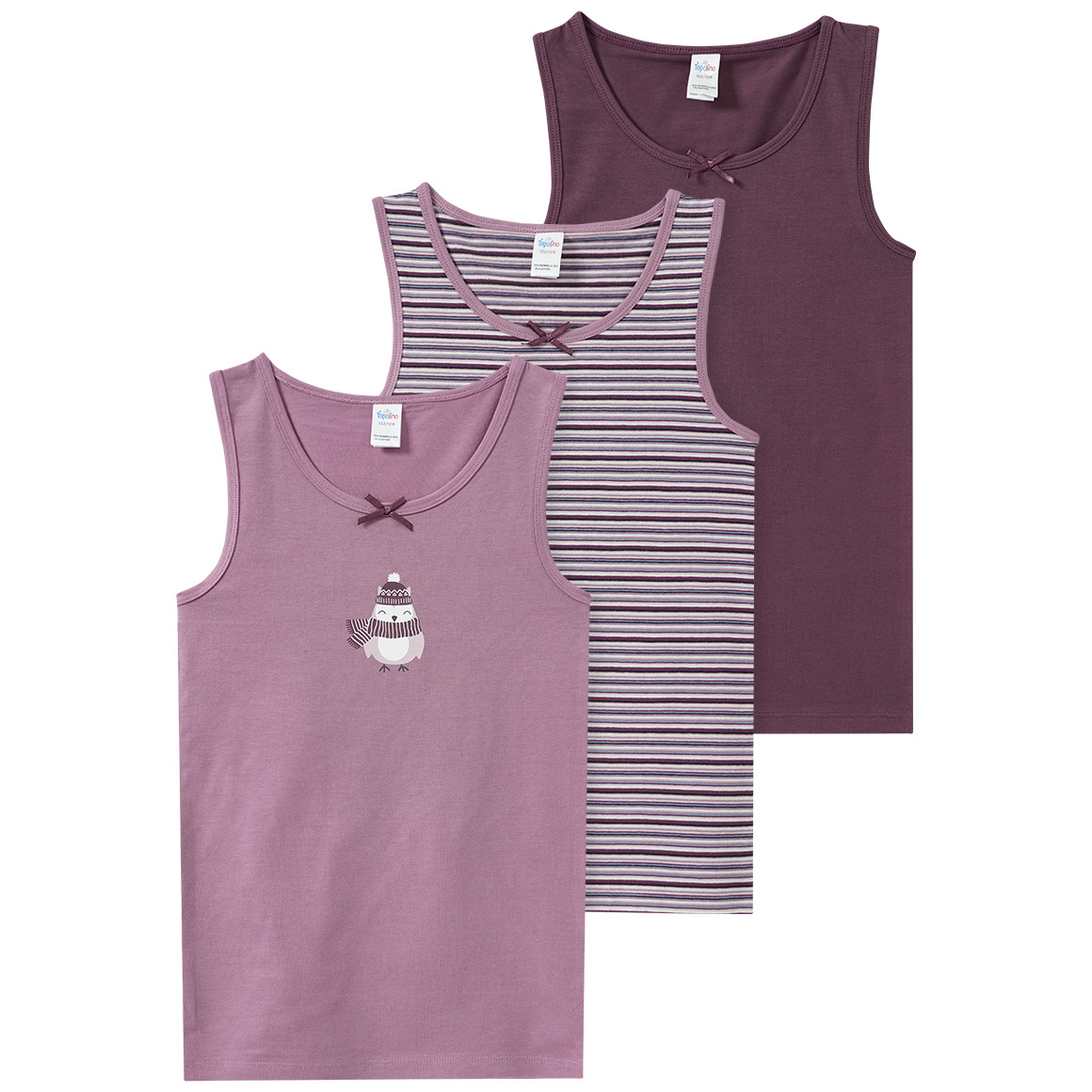 3 Mädchen Unterhemden im Set von Topolino