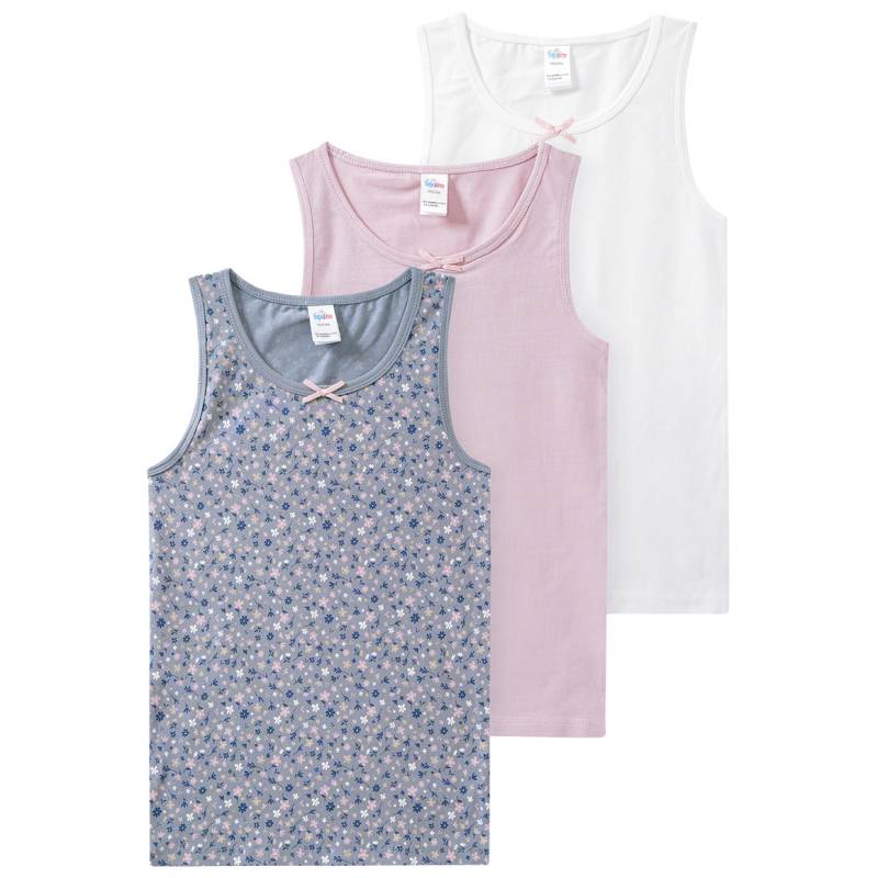3 Mädchen Unterhemden mit Bio-Baumwolle von Topolino