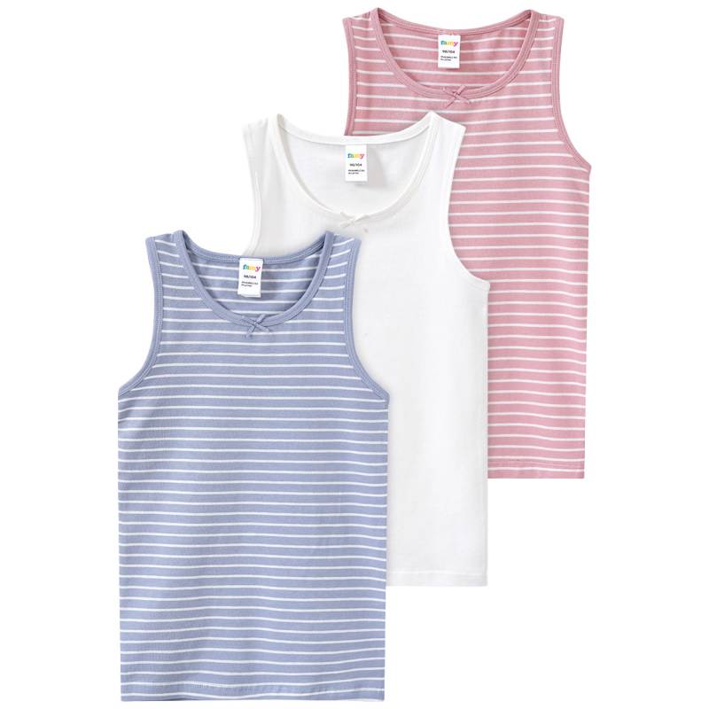 3 Mädchen Unterhemden mit Bio-Baumwolle von Topolino