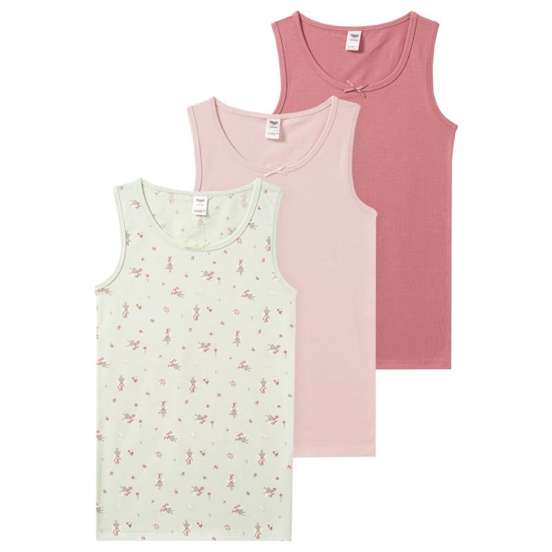 3 Mädchen Unterhemden mit Bio-Baumwolle 3 Mädchen Unterhemden mit Bio-Baumwolle von Topolino