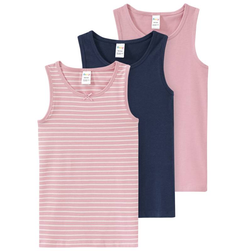 3 Mädchen Unterhemden mit Bio-Baumwolle von Topolino