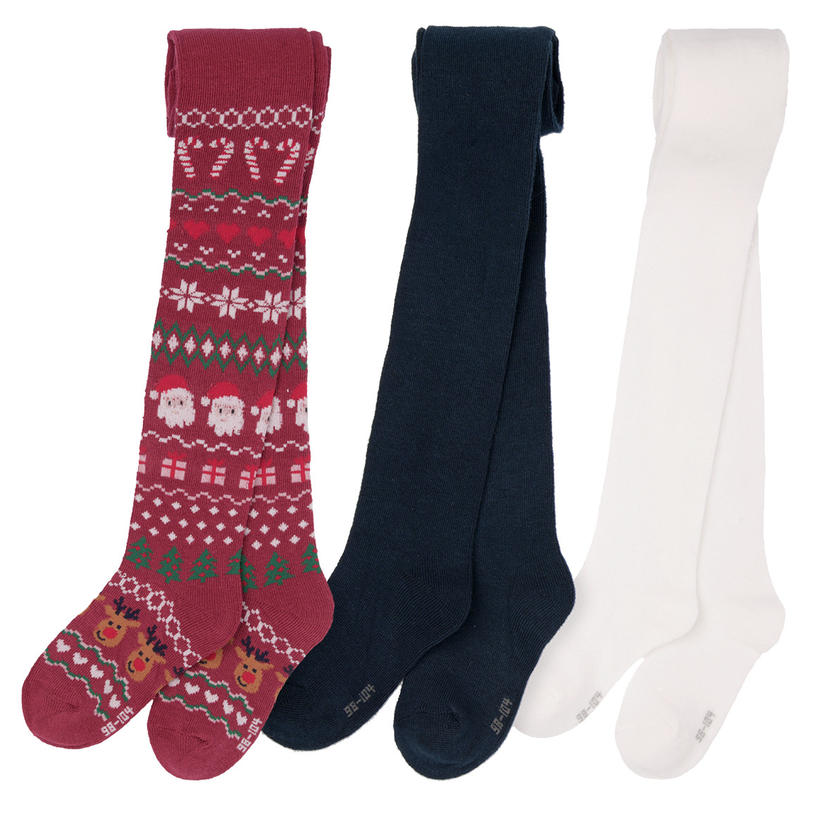 3 Mädchen Weihnachtsstrumpfhosen im Set von Topolino