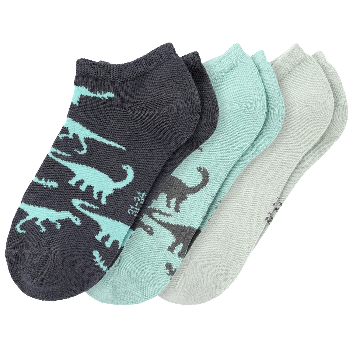 3 Paar Jungen Sneaker-Socken mit Dinos von Topolino