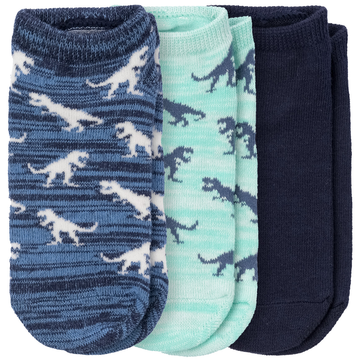 3 Paar Jungen Sneaker-Socken mit Dinosauriern von Topolino