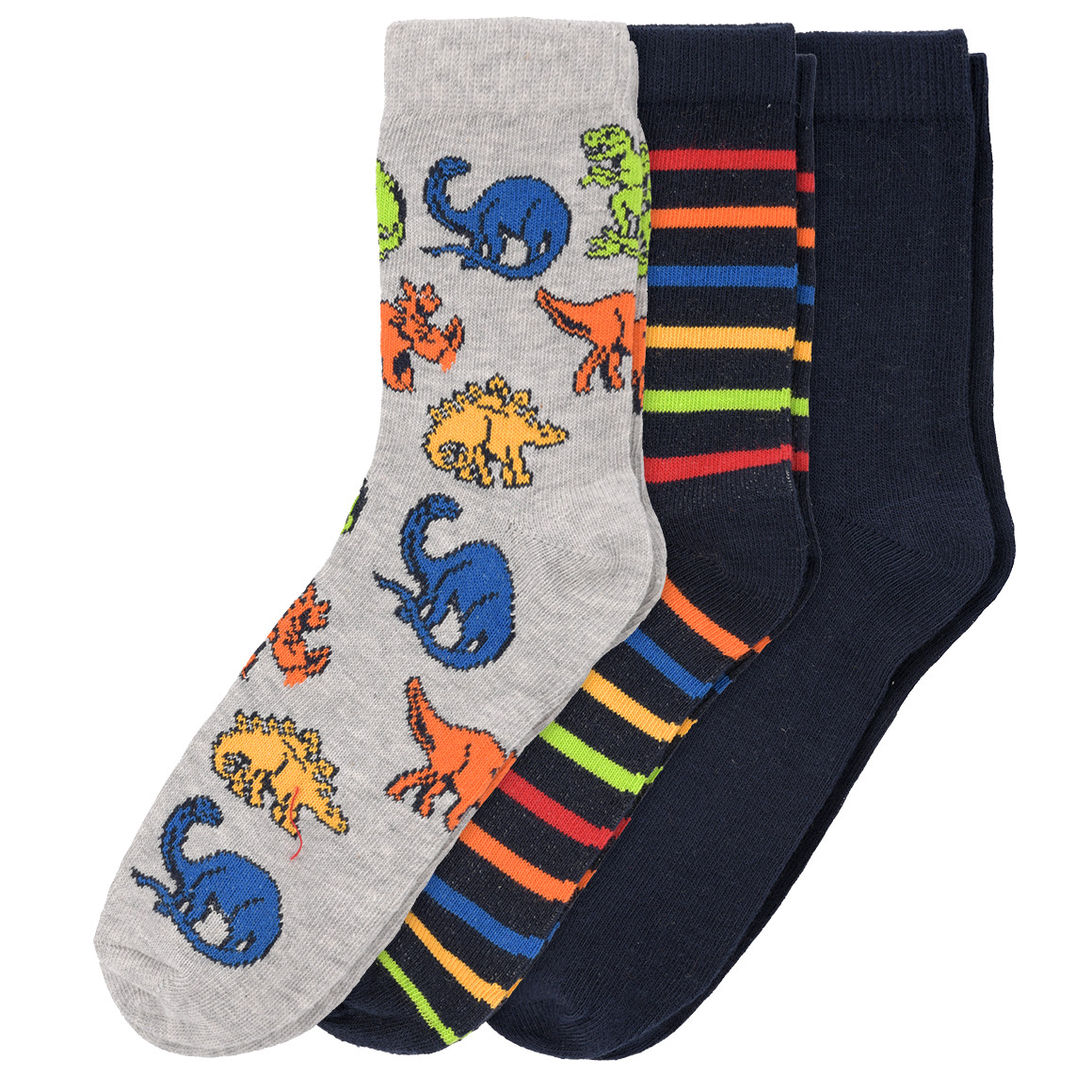 3 Paar Jungen Socken in bunten Dessins von Topolino