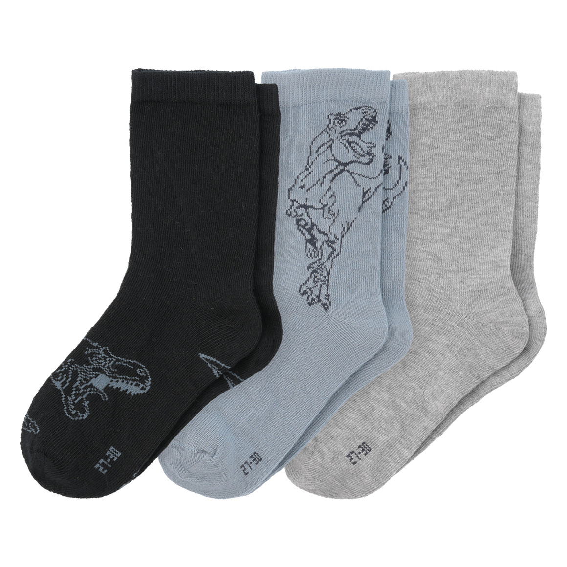3 Paar Jungen Socken mit Dino-Motiv von Topolino