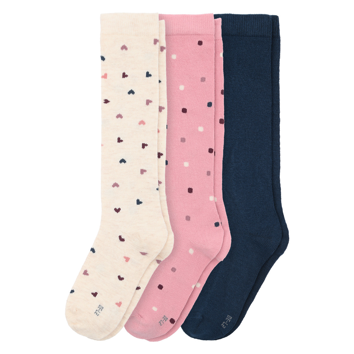 3 Paar Mädchen Kniestrümpfe im Muster-Mix von Topolino