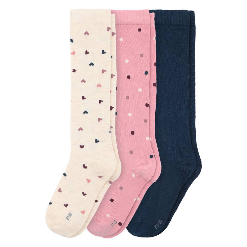 3 Paar Mädchen Kniestrümpfe im Muster-Mix von Topolino