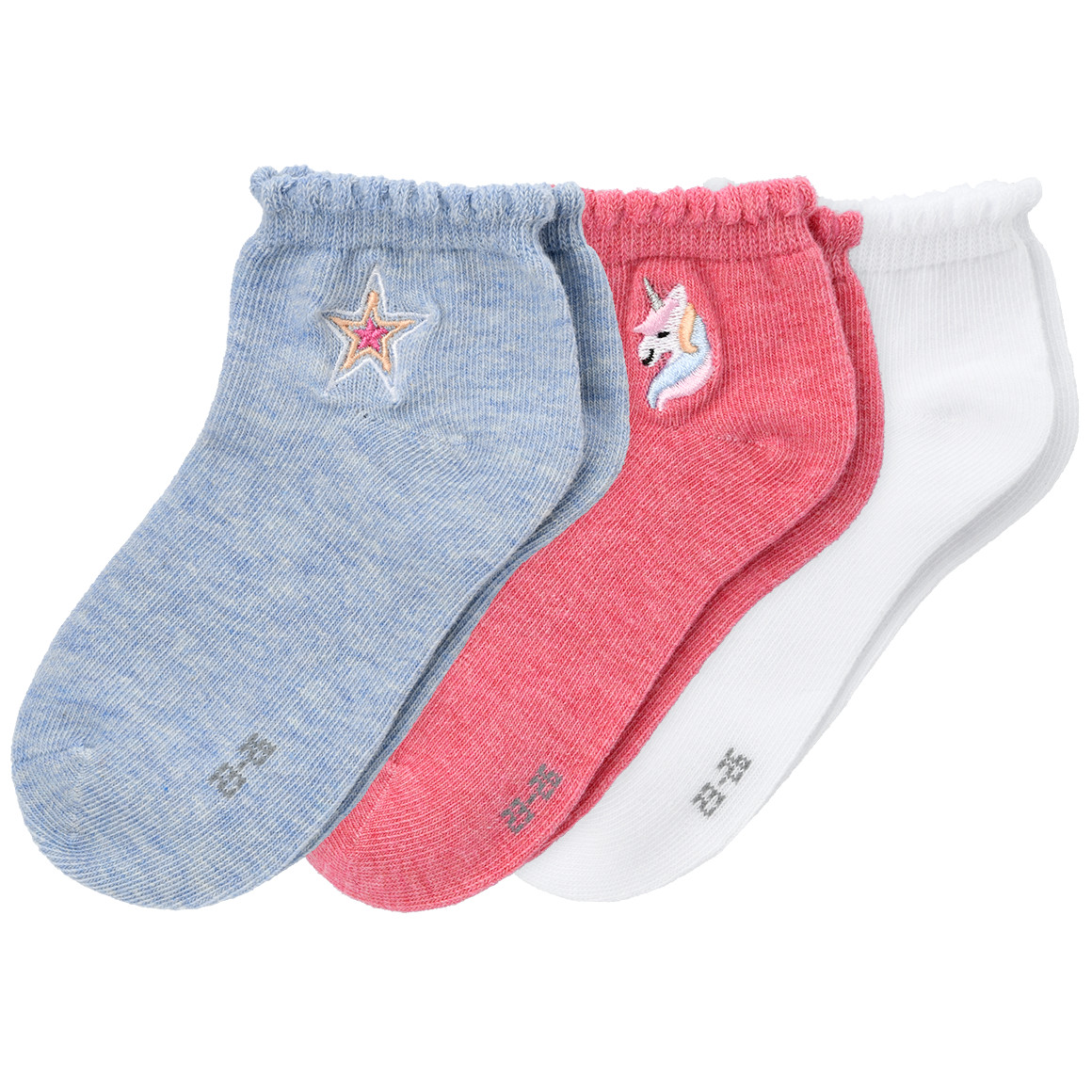 3 Paar Mädchen Sneacker-Socken im Set 3 Paar Mädchen Sneacker-Socken im Set von Topolino