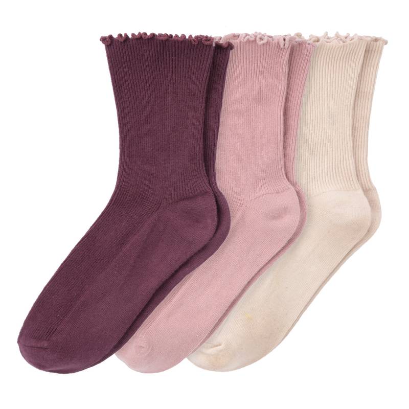 3 Paar Mädchen Socken mit Wellenbündchen von Topolino