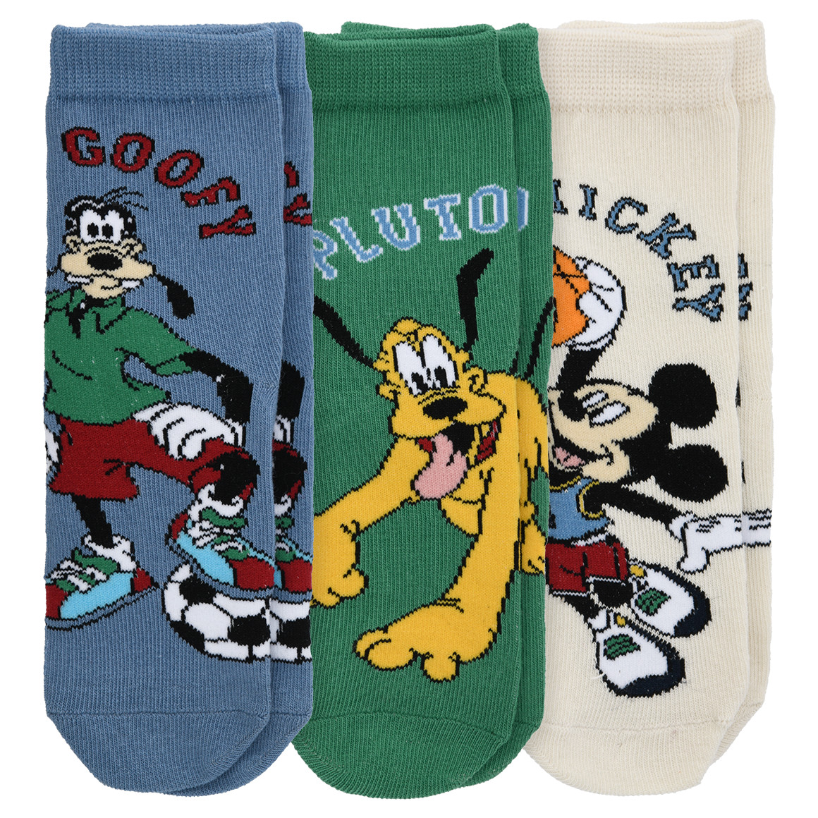 3 Paar Micky Maus Socken mit Bio-Baumwolle von Topolino