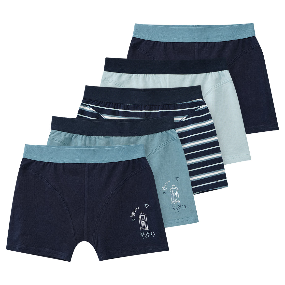 5 Jungen Boxer in verschiedenen Dessins von Topolino