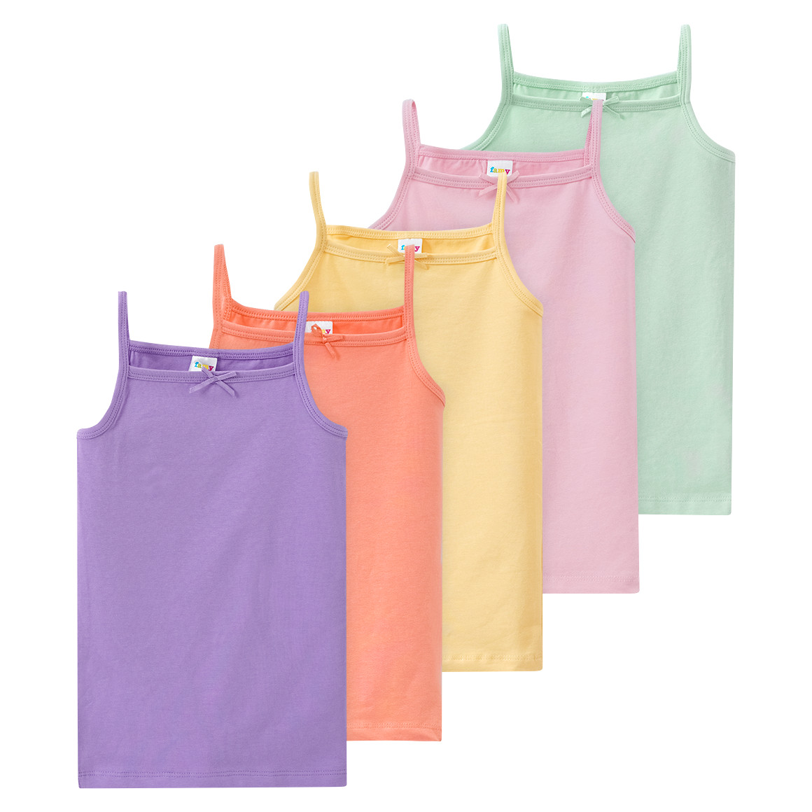 5 Mädchen Unterhemden in verschiedenen Farben von Topolino