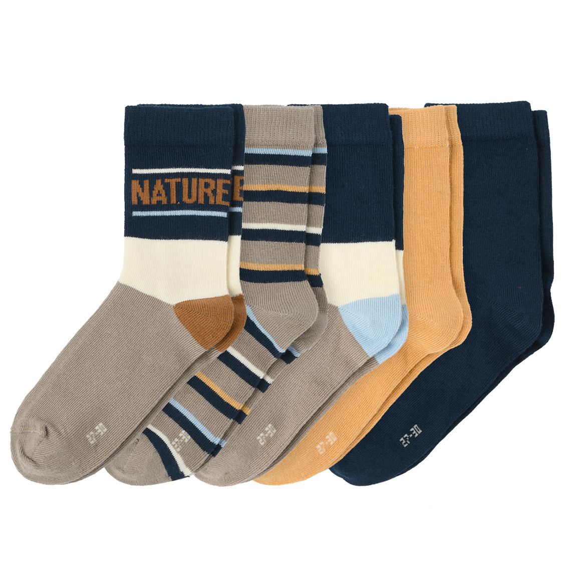 5 Paar Jungen Socken in verschiedenen Dessins 5 Paar Jungen Socken in verschiedenen Dessins von Topolino