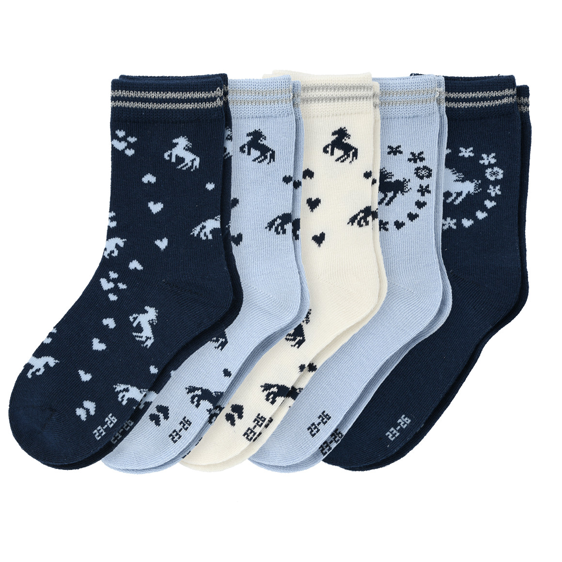 5 Paar Mädchen Socken mit Bio-Baumwolle von Topolino