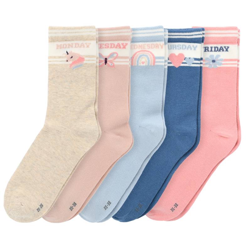 5 Paar Mädchen Socken mit Bio-Baumwolle von Topolino
