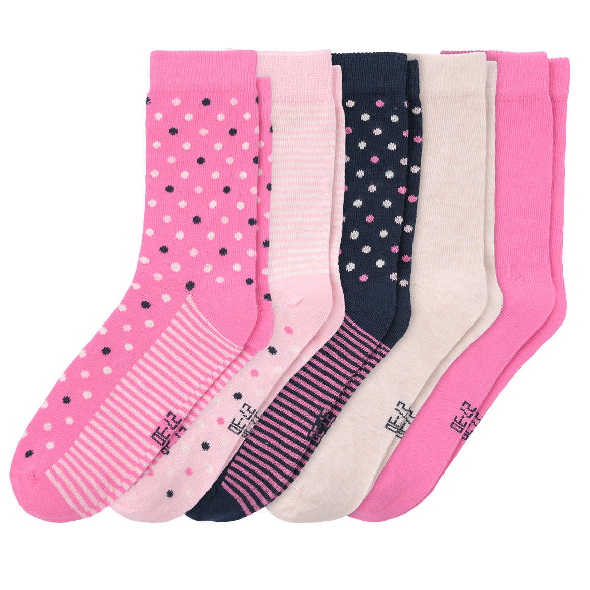 5 Paar Mädchen Socken mit Muster-Mix von Topolino