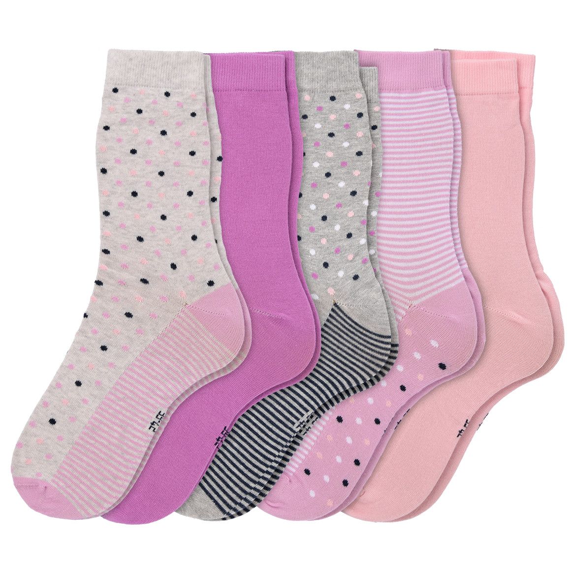 5 Paar Mädchen Socken mit Muster-Mix von Topolino