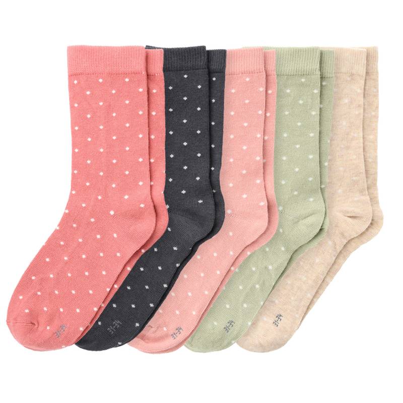 5 Paar Mädchen Socken mit Pünktchen von Topolino