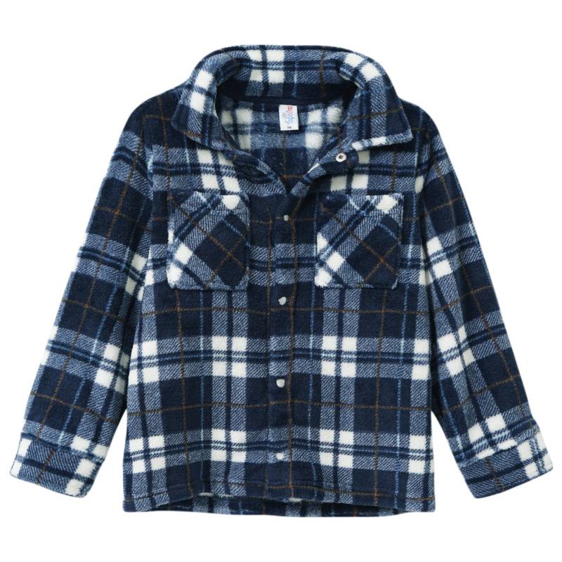 Jungen Fleece-Jacke in Karo-Optik von Topolino