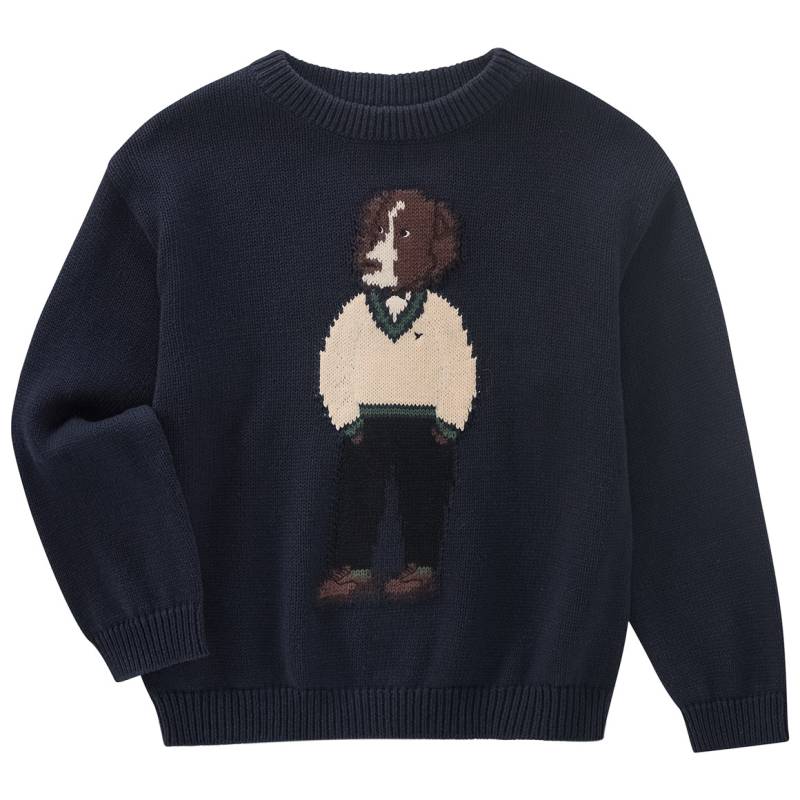 Jungen Strickpullover mit Hunde-Motiv von Topolino