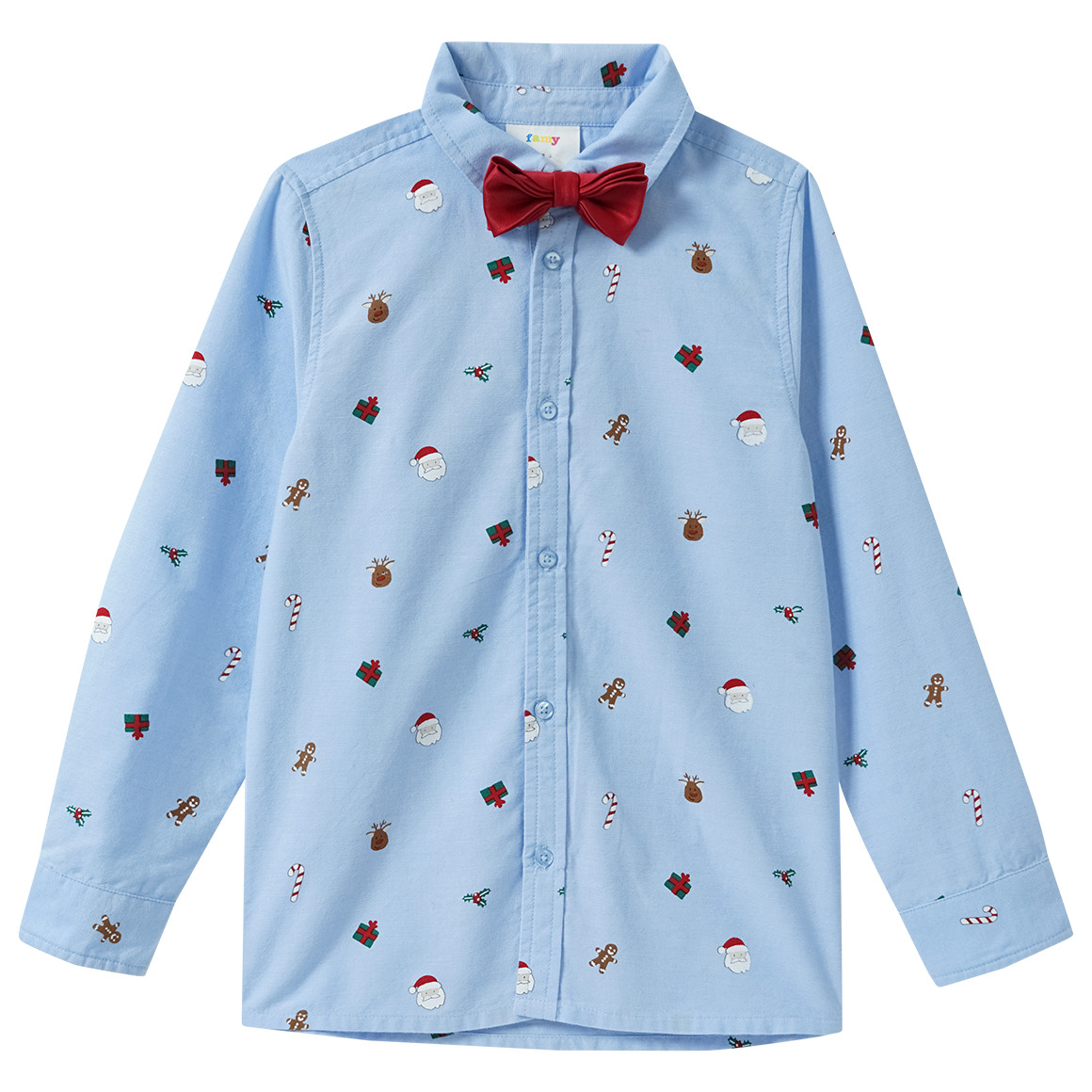 Jungen Weihnachtshemd mit Fliege von Topolino