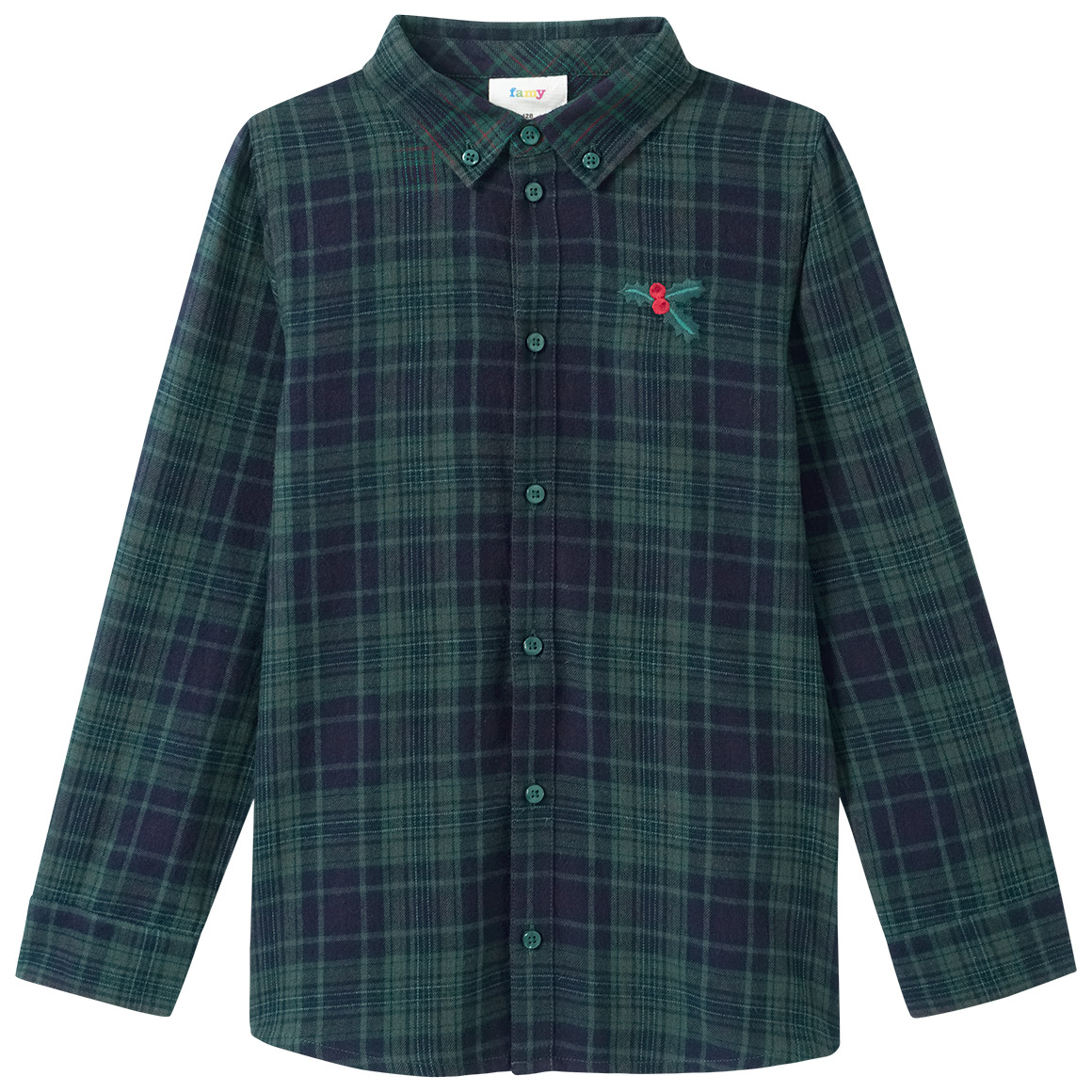 Jungen Weihnachtshemd mit Stickerei von Topolino