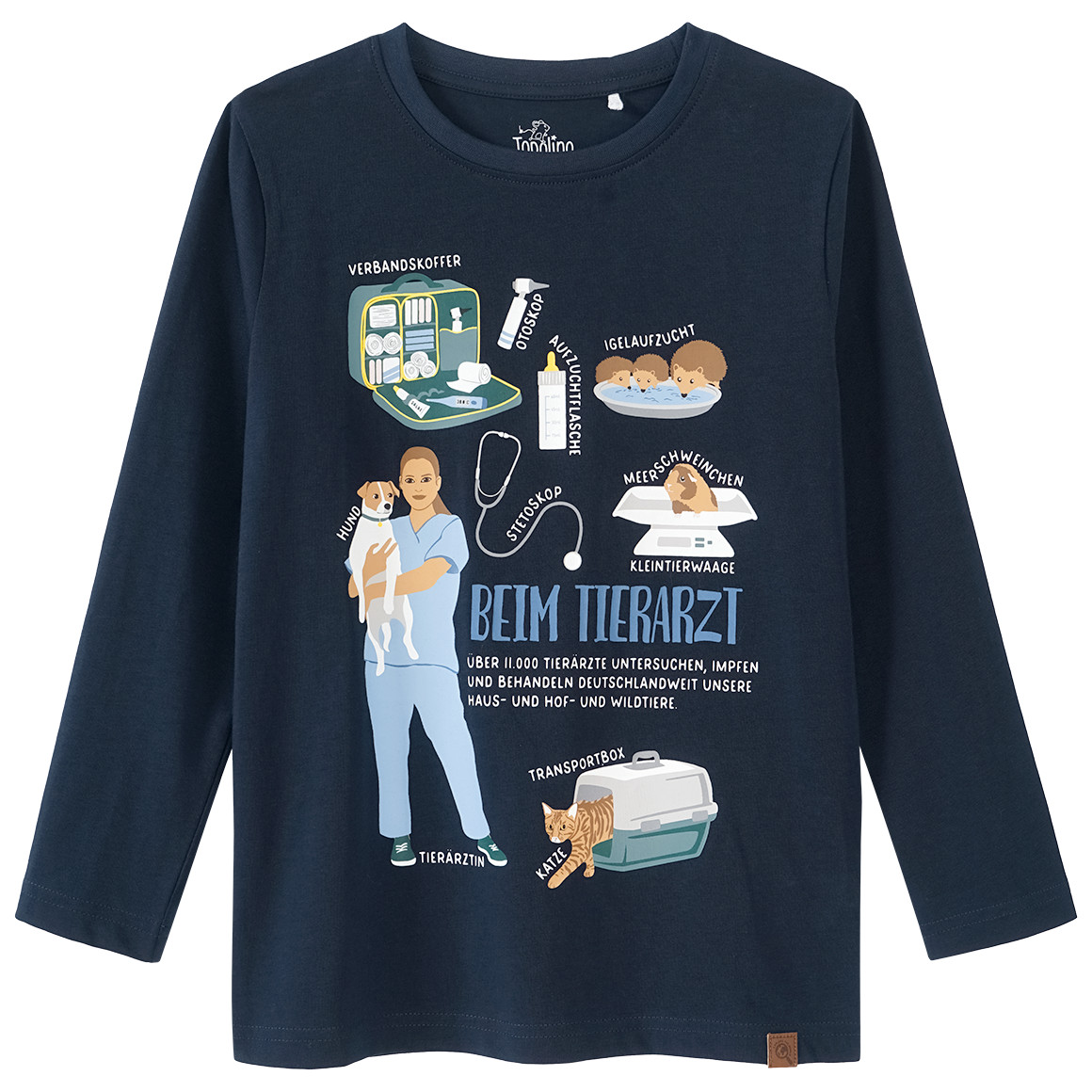 Kinder Langarmshirt mit Tierarzt-Print von Topolino