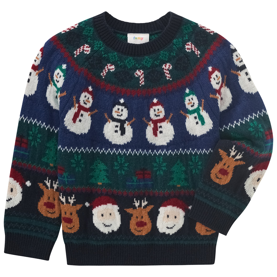 Kinder Weihnachtspullover mit Allover-Muster von Topolino