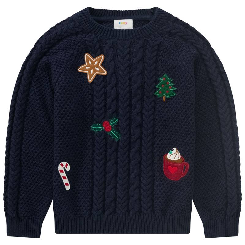 Kinder Weihnachtspullover mit Zopfmuster von Topolino