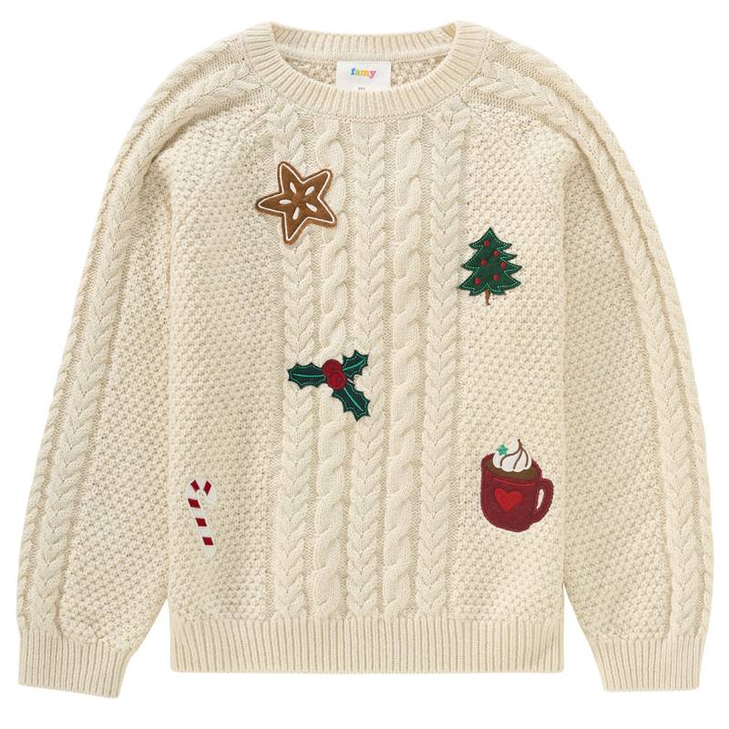 Kinder Weihnachtspullover mit Zopfmuster von Topolino