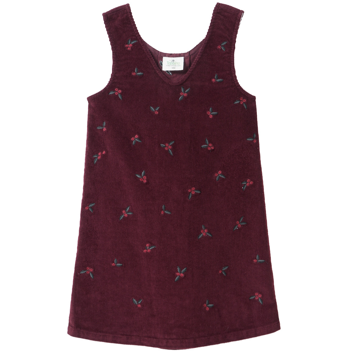 Mädchen Cordkleid mit Stickerei von Topolino